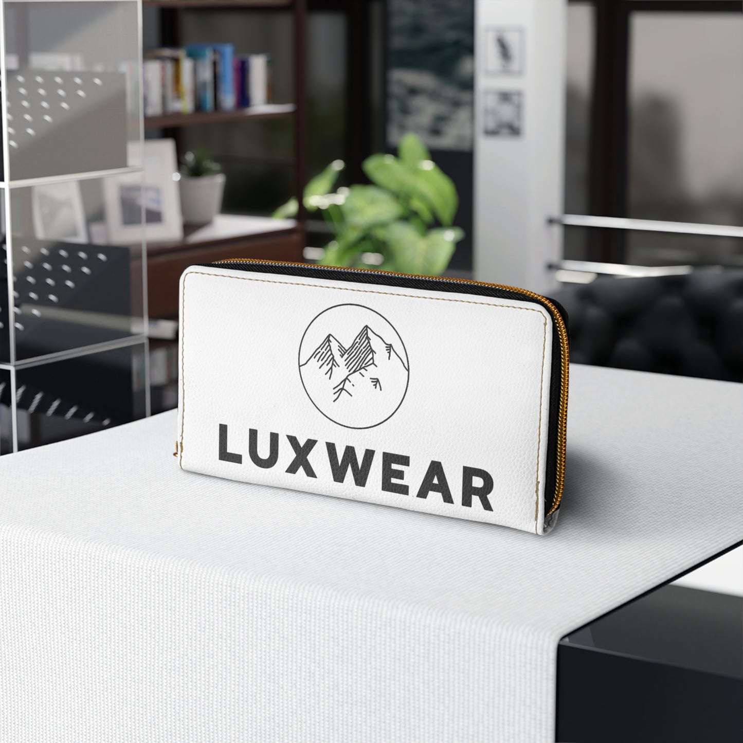 Luxwear Zipper Wallet - Stylish White Leather Wallet for Adventurers & Everyday Use