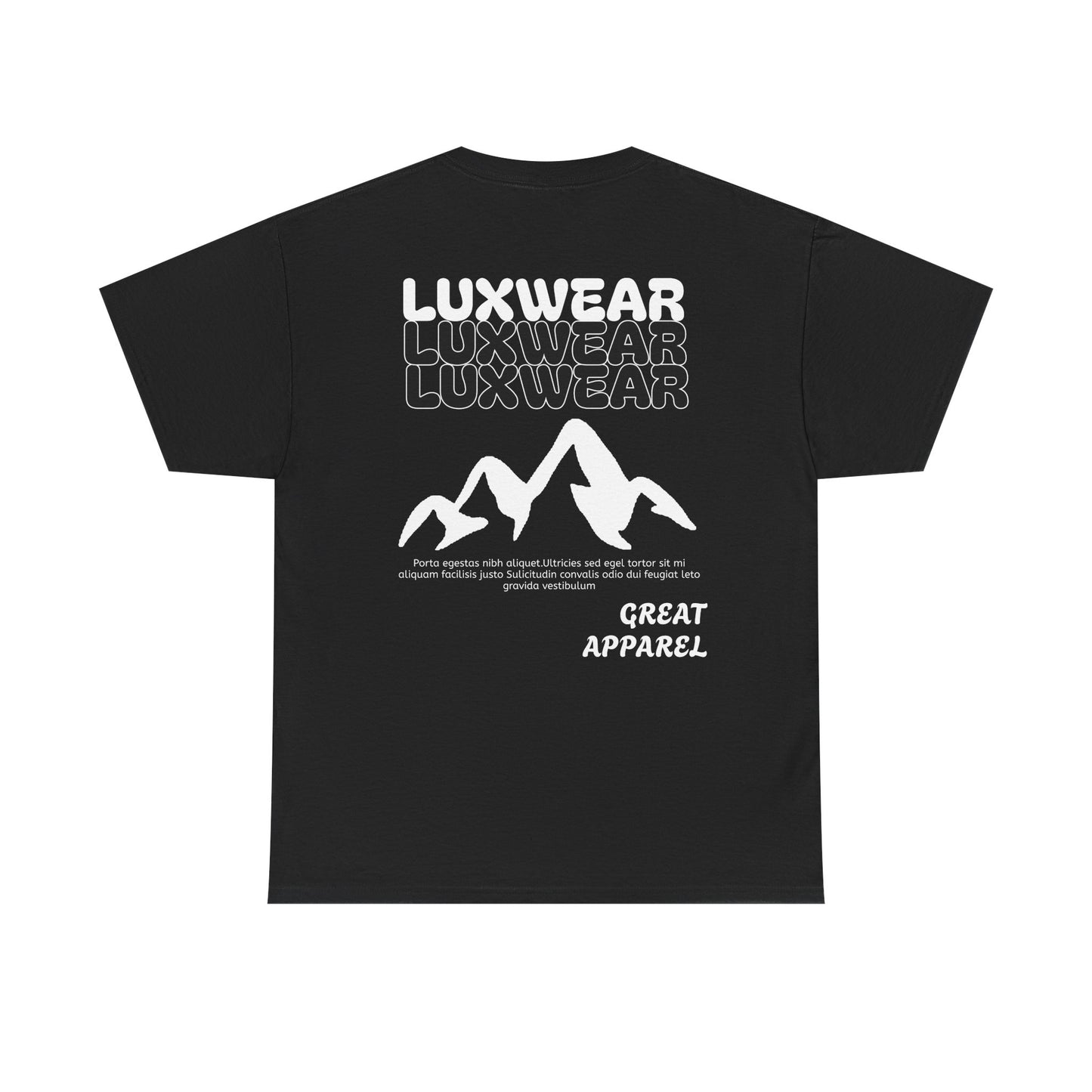 Black Luxwear men's T-shirt