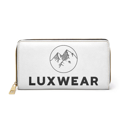 Luxwear Zipper Wallet - Stylish White Leather Wallet for Adventurers & Everyday Use