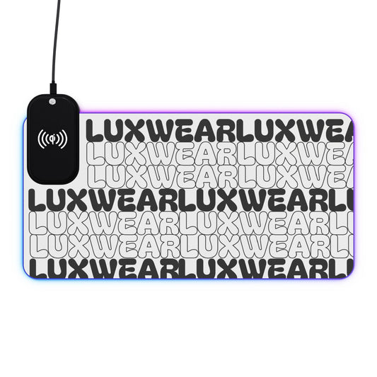 LuxWear LED Gaming Mouse Pad with Wireless Charging - Stylish & Functional